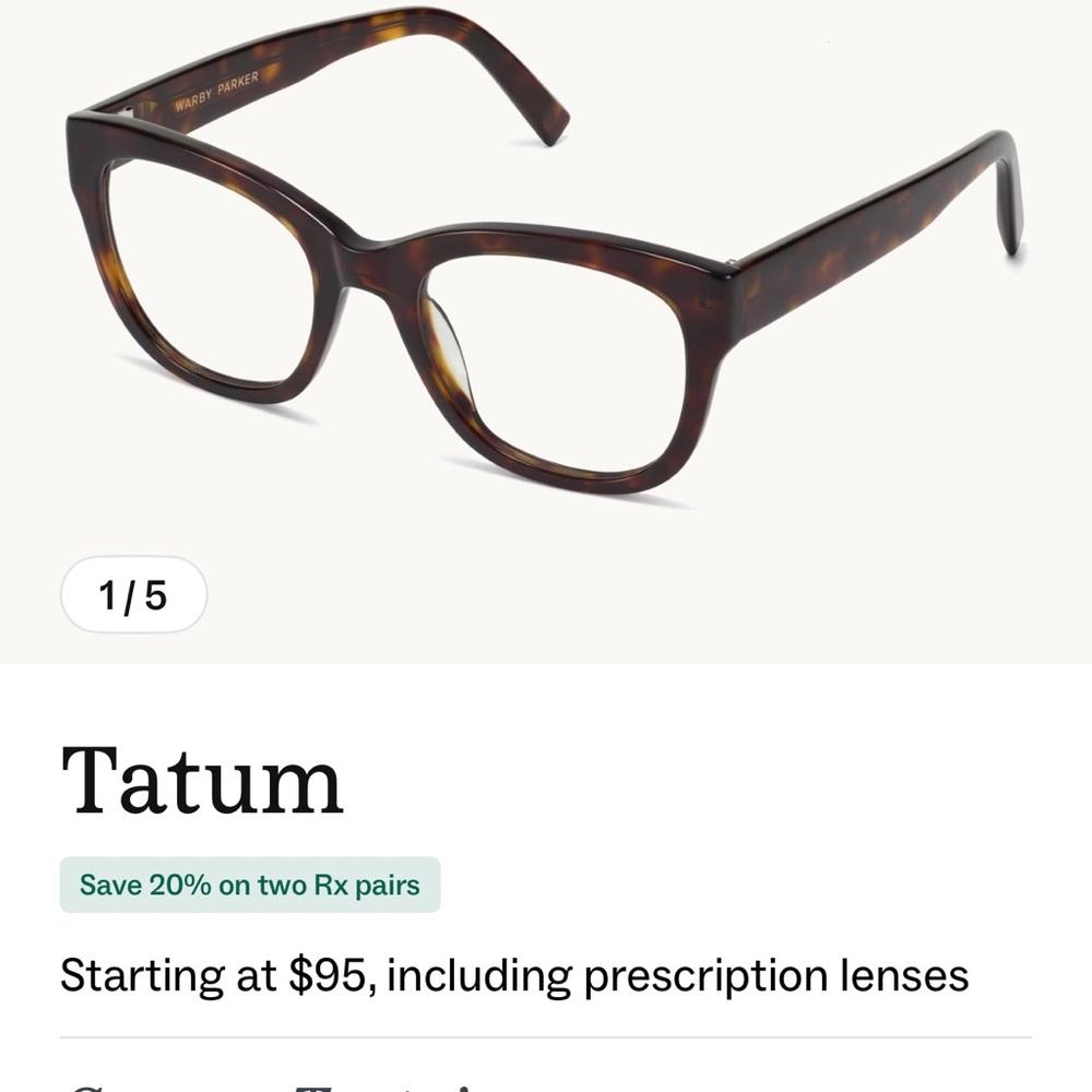 Warby Parker Tatum frames